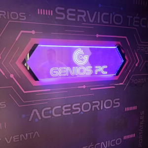 AVISO ACRILICO MAS LED